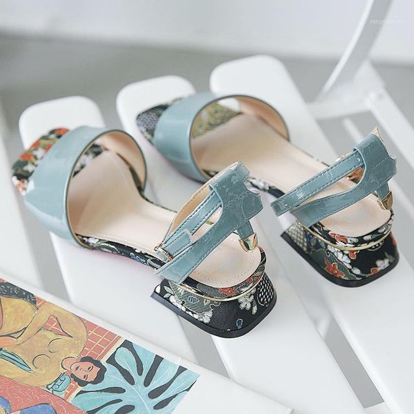 weweya flower print sandals women square toe ankle strap heels sandals open toe strange heel retro shoes woman crystal sandalias1, Black
weweya flower print sandals women square toe ankle strap heels sandals open toe strange heel retro shoes woman crystal sandalias1, Black