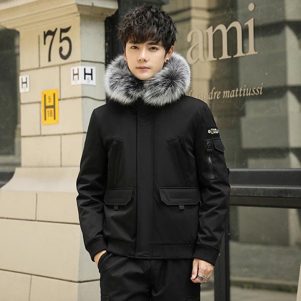 men's down & parkas winter mid-length warm coat autumn cotton long jacket, Black
men's down & parkas winter mid-length warm coat autumn cotton long jacket, Black