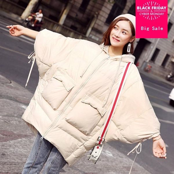fashion brand of good quality 90% real duck female winter coat bat style large pockets thicker down parkas wq175, Black
fashion brand of good quality 90% real duck female winter coat bat style large pockets thicker down parkas wq175, Black