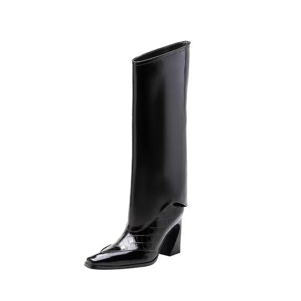 designer boots women shoes luxury designer brand pony heel square toes patent leather eu35-40 with box wedding party dresses, Black
designer boots women shoes luxury designer brand pony heel square toes patent leather eu35-40 with box wedding party dresses, Black