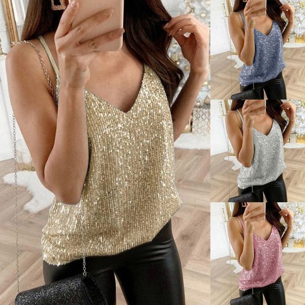 womens tank sequin glitter sequins strappy tank ladies sparkle camis v neck swing vest clubwear party night tanks, White
womens tank sequin glitter sequins strappy tank ladies sparkle camis v neck swing vest clubwear party night tanks, White