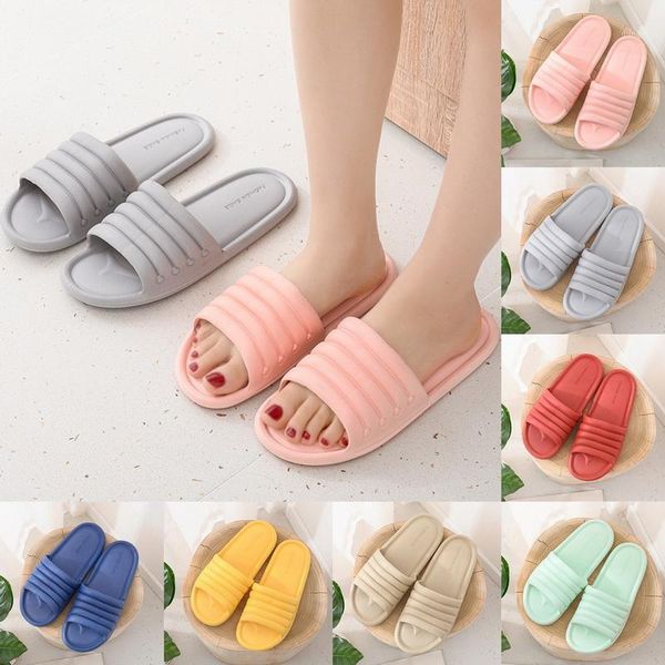 slippers sandals summer striped solid color shoes men indoor non-slip soft comfortable rubber flat heels slide for men1, Black 
slippers sandals summer striped solid color shoes men indoor non-slip soft comfortable rubber flat heels slide for men1, Black