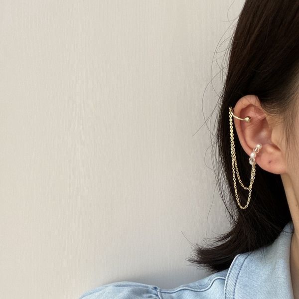 new fashion gold chain long tassel earclip simple metal geometric open circle earcuff fake earrings for women clip jewelry, Silver
new fashion gold chain long tassel earclip simple metal geometric open circle earcuff fake earrings for women clip jewelry, Silver