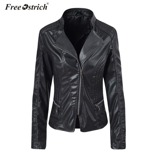 women's jackets ostrich autumn faux soft leather jacket women fashion zipper motorcycle pu ladies basic street coat n30, Black;brown
women's jackets ostrich autumn faux soft leather jacket women fashion zipper motorcycle pu ladies basic street coat n30, Black;brown