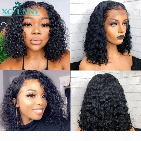 curly human hair lace frontal wig 13x4 short bob lace front wigs pre plucked remy brazilian closure wig 14inch xcsunny, Black;brown
curly human hair lace frontal wig 13x4 short bob lace front wigs pre plucked remy brazilian closure wig 14inch xcsunny, Black;brown