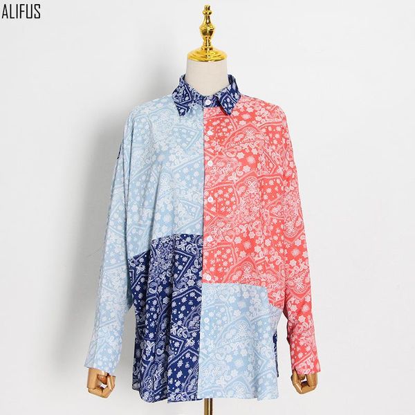 2020 winter new fashion temperament casual lapel pattern stitching contrast color loose shirt women, White
2020 winter new fashion temperament casual lapel pattern stitching contrast color loose shirt women, White