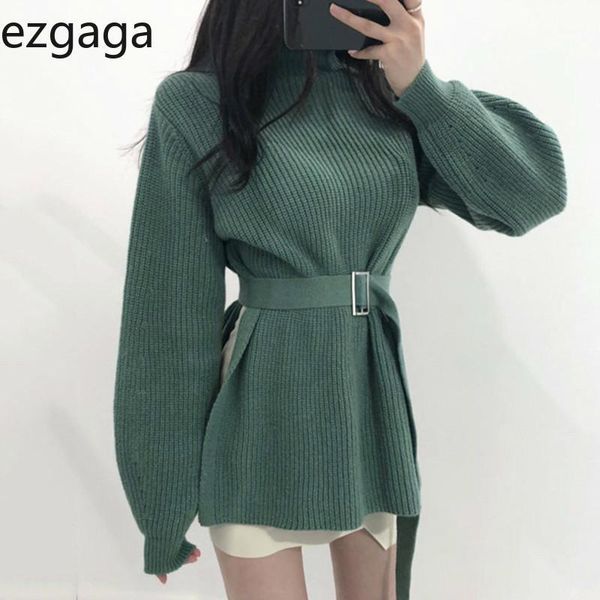 ezgaga lace up long sweater pullover women turtleneck loose split korean chic winter office lady elegant solid knit jumper1, White;black
ezgaga lace up long sweater pullover women turtleneck loose split korean chic winter office lady elegant solid knit jumper1, White;black