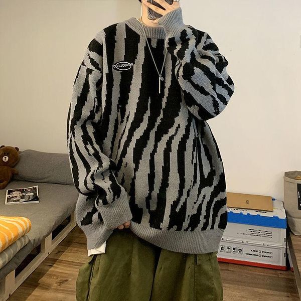 japanese style retro autumn and winter trend sweater men's plush and thickened couple's ancient lazy loose style, White;black
japanese style retro autumn and winter trend sweater men's plush and thickened couple's ancient lazy loose style, White;black