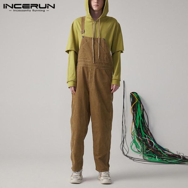 men jumpsuits solid corduroy bib pants pockets streetwear casual rompers retro leisure men suspenders overalls incerun s-5xl, Black
men jumpsuits solid corduroy bib pants pockets streetwear casual rompers retro leisure men suspenders overalls incerun s-5xl, Black