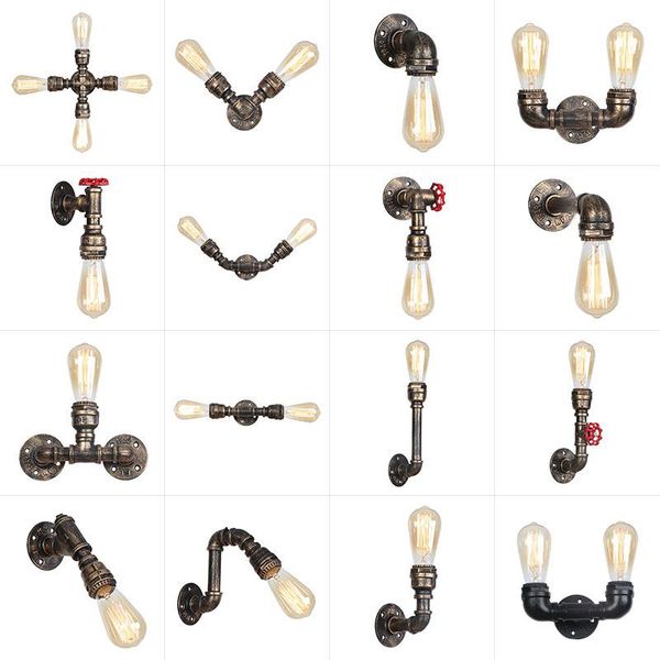 1847 steam punk loft industrial iron rust water pipe retro wall lamp vintage e27 edison lamp steampunk house lighting fixtures
1847 steam punk loft industrial iron rust water pipe retro wall lamp vintage e27 edison lamp steampunk house lighting fixtures