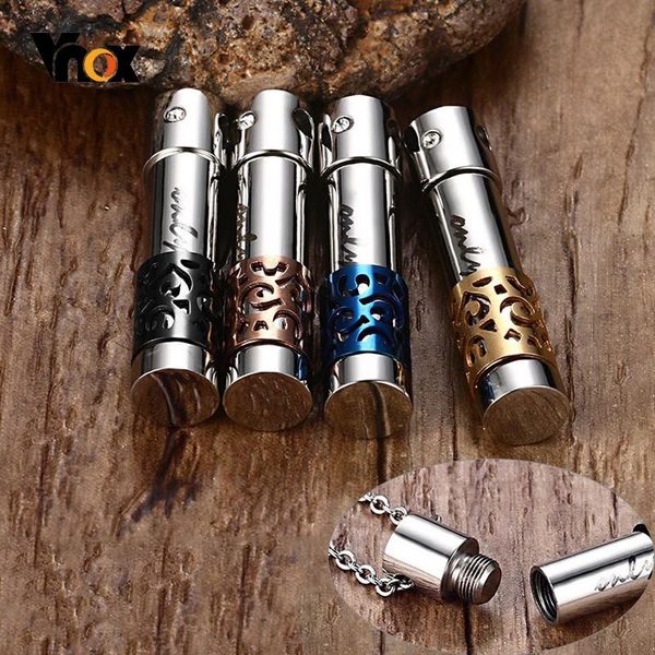 vnox hollow tube pendant for men women perfume holder cremation urn keepsake necklace stainless steel jewelry with 20" chain, Silver
vnox hollow tube pendant for men women perfume holder cremation urn keepsake necklace stainless steel jewelry with 20" chain, Silver