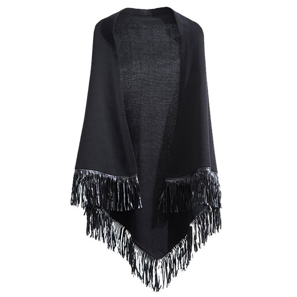 cape men's autumn winter cape korean version of handsome cardigan tassel sweater versatile personality black cape trend, White;black
cape men's autumn winter cape korean version of handsome cardigan tassel sweater versatile personality black cape trend, White;black