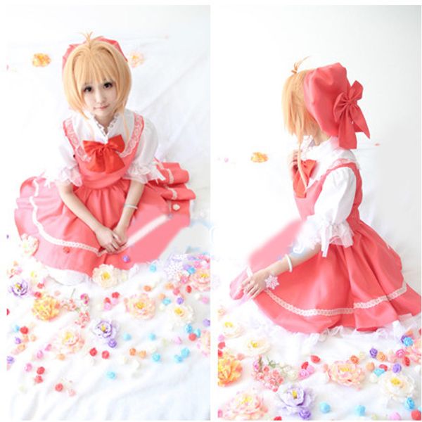 anime costumes new custom made halloween costume women pink maid lolita sakura card captor cosplay costumes, Black
anime costumes new custom made halloween costume women pink maid lolita sakura card captor cosplay costumes, Black