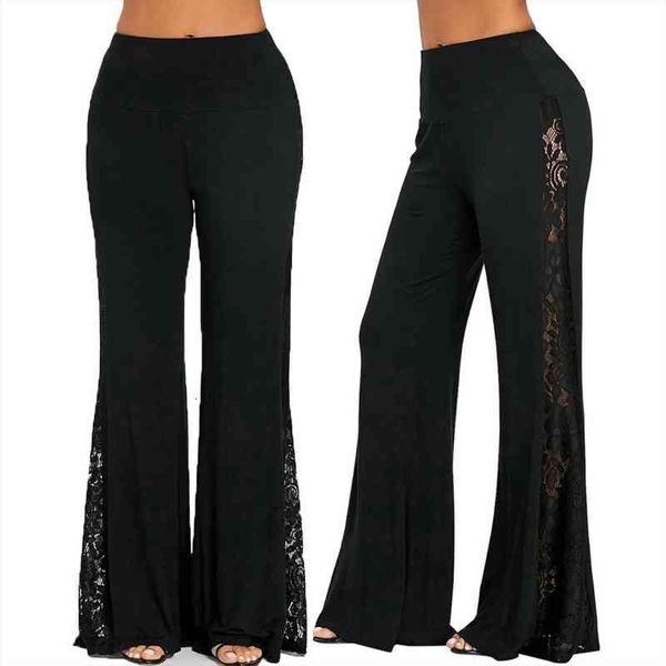 40 fashion leggings women mid waist lace hollow insert wide leg pants legging loose long trousers pantalones de mujer, Black
40 fashion leggings women mid waist lace hollow insert wide leg pants legging loose long trousers pantalones de mujer, Black