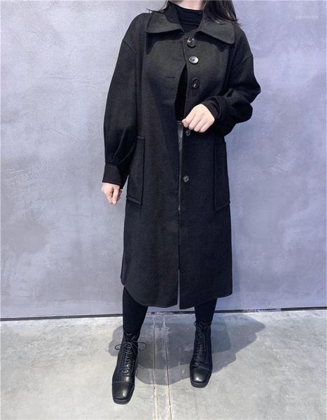 new good quality hand-stitched double-sided cashmere coat autumn and winter women's single-breasted black wool coat1
new good quality hand-stitched double-sided cashmere coat autumn and winter women's single-breasted black wool coat1