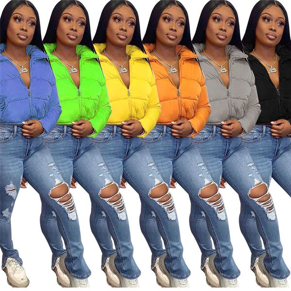 s-3xl womens winter puffer jacket bright solid color puffa padded jackets crop zipper coats quilted outwear fashion casual sport f111802, White
s-3xl womens winter puffer jacket bright solid color puffa padded jackets crop zipper coats quilted outwear fashion casual sport f111802, White