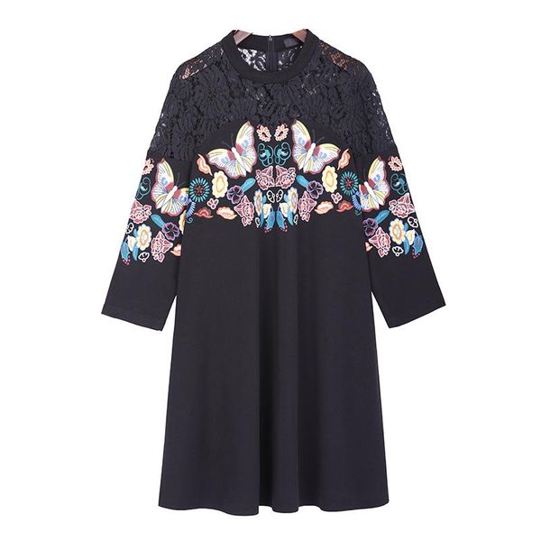 spring dress for women 2020 female fall dresses loose print patchwork lace dresses elegant plus size party dress christmas gift, Black;gray
spring dress for women 2020 female fall dresses loose print patchwork lace dresses elegant plus size party dress christmas gift, Black;gray