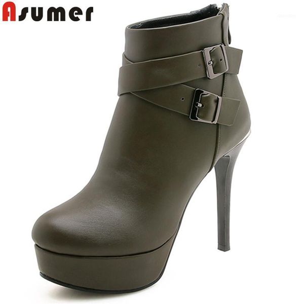 boots asumer fashion autumn winter round toe ankle for women platform buckle stiletto high heels ladies shoes1, Black
boots asumer fashion autumn winter round toe ankle for women platform buckle stiletto high heels ladies shoes1, Black