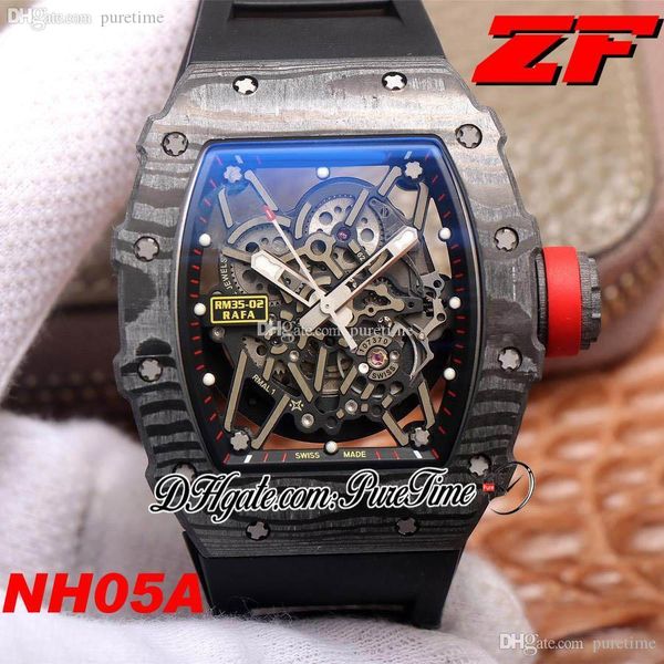 2020 zf v3 rm035-02 real ntpt carbon fiber case nh05a automatic mens watch skeleton dial edition black rubber strap new puretime x58c3, Slivery;brown
2020 zf v3 rm035-02 real ntpt carbon fiber case nh05a automatic mens watch skeleton dial edition black rubber strap new puretime x58c3, Slivery;brown