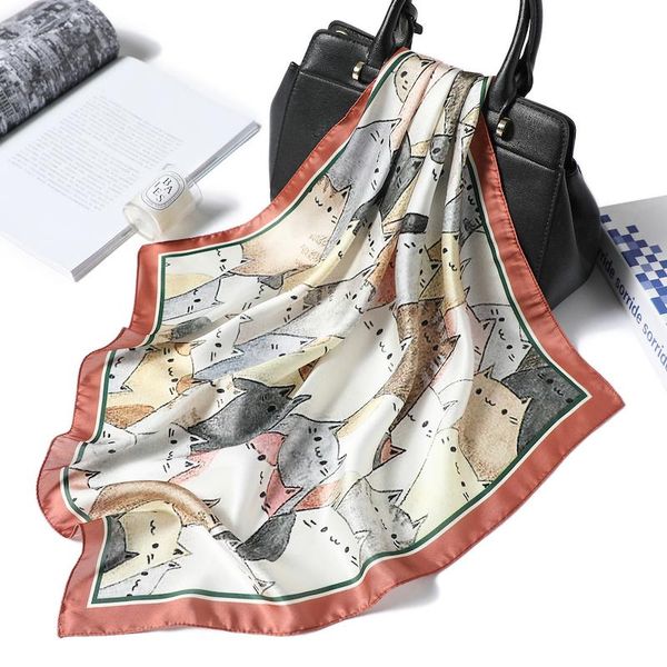 square silk scarf women neck wraps band hair scarves fashion digital print floral lady foulard bandana spring summer new sqcggf, Blue;gray
square silk scarf women neck wraps band hair scarves fashion digital print floral lady foulard bandana spring summer new sqcggf, Blue;gray