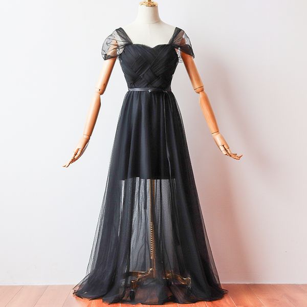 black simple tulle empire evening dresses long graduation banquet dance party dress elegant hostess women short inside 9069, White;pink
black simple tulle empire evening dresses long graduation banquet dance party dress elegant hostess women short inside 9069, White;pink
