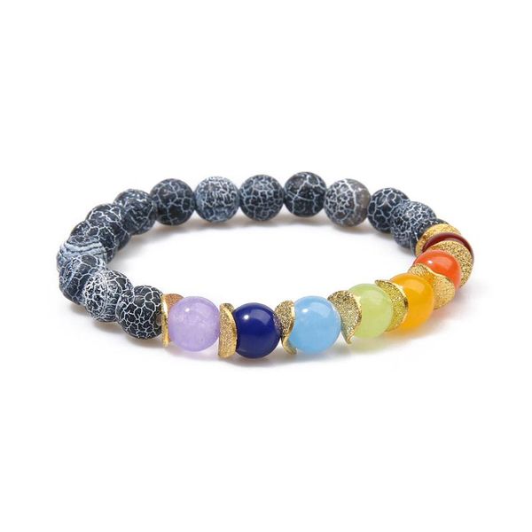 7 chakra yoga bracelets for women men gold alloy natural stone bead jewelry healing balance prayer round bangle gift, Black
7 chakra yoga bracelets for women men gold alloy natural stone bead jewelry healing balance prayer round bangle gift, Black