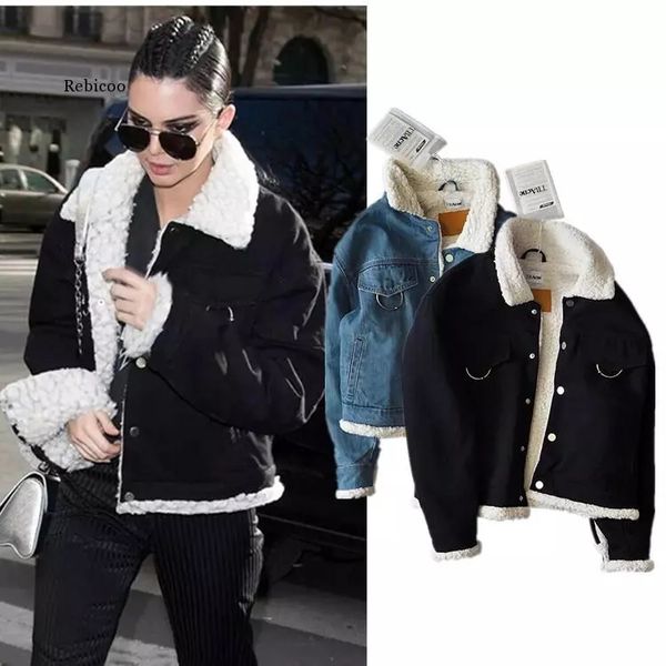 small jacket women autumn winter fleece lining denim thicken jacket woman lined denim trucker jackets jeans coats outwear, Black
small jacket women autumn winter fleece lining denim thicken jacket woman lined denim trucker jackets jeans coats outwear, Black