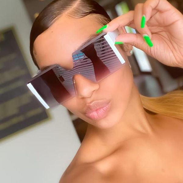 sunglasses oversized rimless sun glasses for women fashion 2021 vintage big frame gradient designer colors uv, White;black
sunglasses oversized rimless sun glasses for women fashion 2021 vintage big frame gradient designer colors uv, White;black