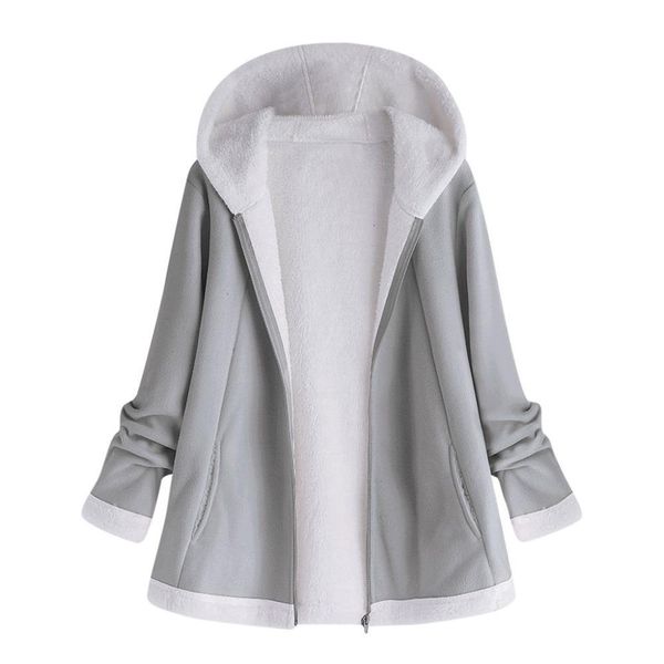 women's autumn jacket winter warm solid plush hoodie coat fashion pocket zipper long sleeves outwear manteau femme plus size 5xl, Black;brown
women's autumn jacket winter warm solid plush hoodie coat fashion pocket zipper long sleeves outwear manteau femme plus size 5xl, Black;brown