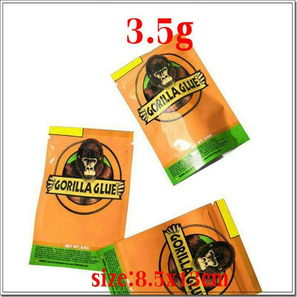 Packaging Mylar Glue Gorilla Dry 3.5g Glue Bag Bags Dhl Bag Zipper Smell Vape For Proof Gorilla Herb Bbygo Bde_luck