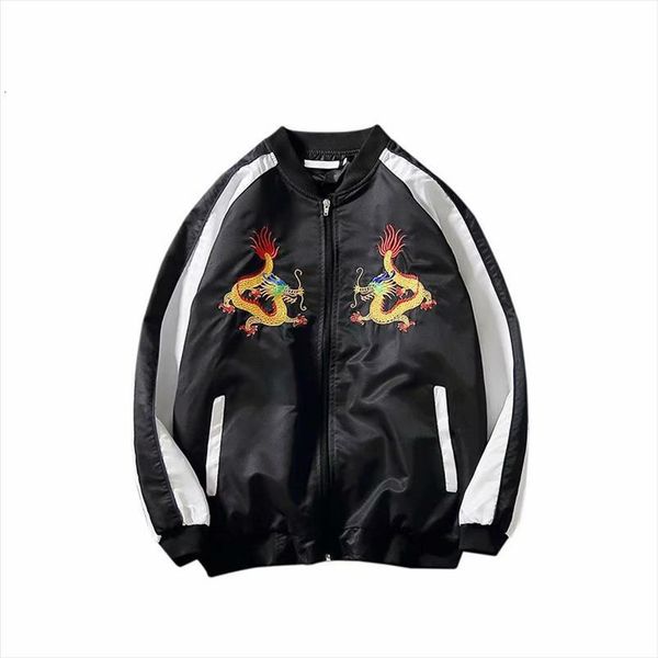 2021 spring new punk embroidered dragon bomber jacket uniform jacket female loose bf coat, Black;brown
2021 spring new punk embroidered dragon bomber jacket uniform jacket female loose bf coat, Black;brown