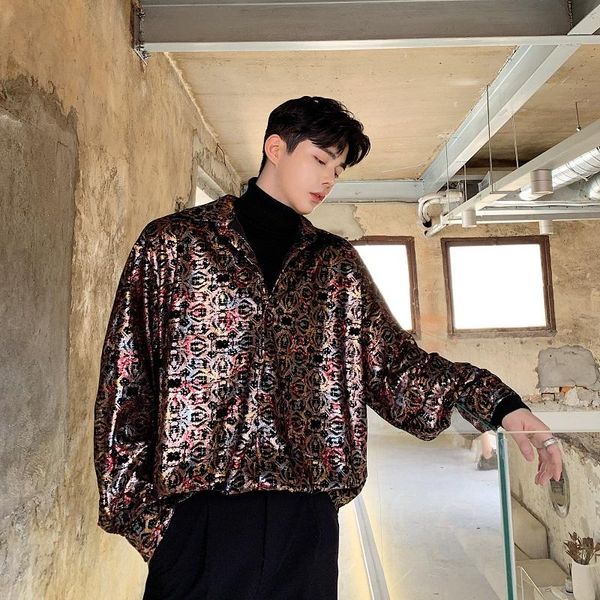 men's casual shirts autumn winter men long sleeve loose thick shirt male streetwear hip hop vintage fashion cardigan stage show costume, White;black
men's casual shirts autumn winter men long sleeve loose thick shirt male streetwear hip hop vintage fashion cardigan stage show costume, White;black