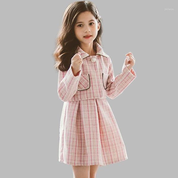 2020 kids clothes girl plaid jacket & dress 2 pcs clothes for girls long sleeve korean suit for girls spring cute1, White
2020 kids clothes girl plaid jacket & dress 2 pcs clothes for girls long sleeve korean suit for girls spring cute1, White