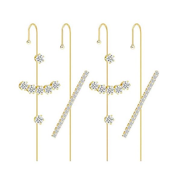 elegant women golden ear cuff wrap crawler hook earrings ear wrap earrings kit m7dd, Golden;silver
elegant women golden ear cuff wrap crawler hook earrings ear wrap earrings kit m7dd, Golden;silver
