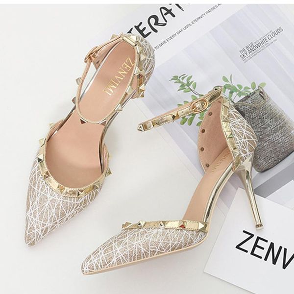 women pumps shoes glitter rivet elegant pointed toe ladies shoes wedding party women pumps high thin heels summer, Black
women pumps shoes glitter rivet elegant pointed toe ladies shoes wedding party women pumps high thin heels summer, Black
