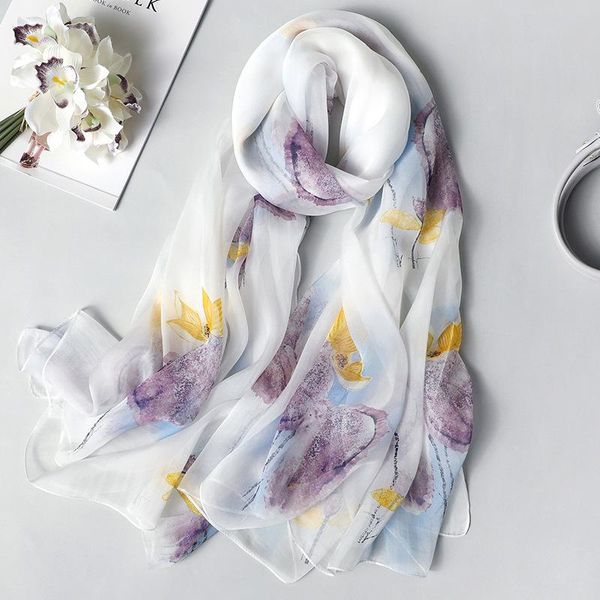 real silk scarf for women 2020 new fashion floral print shawls and wraps thin long pashmina ladies foulard bandana hijab scarves wmtese, Blue;gray
real silk scarf for women 2020 new fashion floral print shawls and wraps thin long pashmina ladies foulard bandana hijab scarves wmtese, Blue;gray