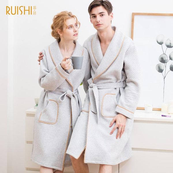 men's sleepwear winter warm 3 layer padded cotton couple bath robe men and women yukatas bathrobe brand robes kimono mens, Black;brown
men's sleepwear winter warm 3 layer padded cotton couple bath robe men and women yukatas bathrobe brand robes kimono mens, Black;brown