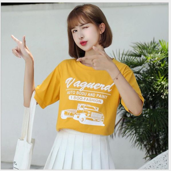 women yellow tshirts fashion printed t shirt summer casual tee ladies clothes jy1009 drop shipping, White
women yellow tshirts fashion printed t shirt summer casual tee ladies clothes jy1009 drop shipping, White