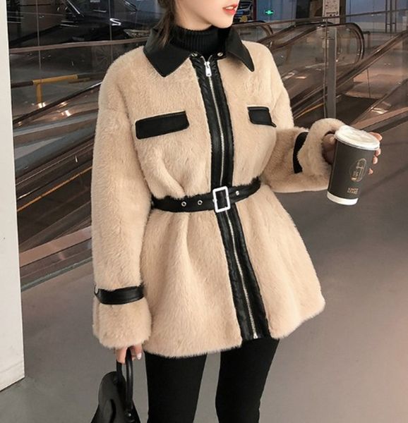 women pu leather false winter jackets long coats 2020 gross from vintage female casual belt street mrs outwear gu9n, Black
women pu leather false winter jackets long coats 2020 gross from vintage female casual belt street mrs outwear gu9n, Black