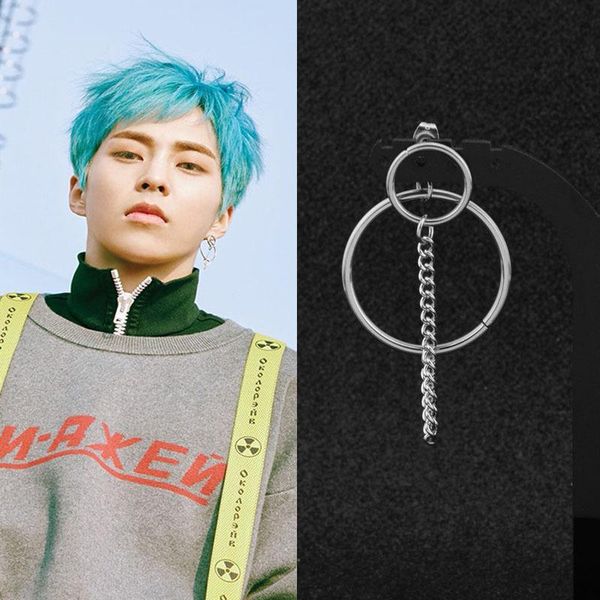 korea boys stainless steel stud earring big round circle long chain pendant for girls women men rock punk jewelry christmas gift, Silver
korea boys stainless steel stud earring big round circle long chain pendant for girls women men rock punk jewelry christmas gift, Silver