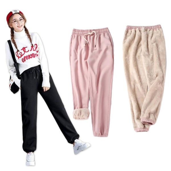 women's pants & capris women black sweatpants casual velvet winter thick wool student harun large size long trousers, Black;white
women's pants & capris women black sweatpants casual velvet winter thick wool student harun large size long trousers, Black;white