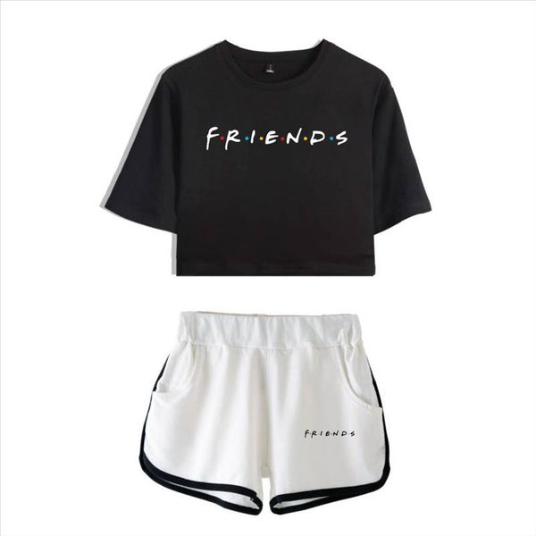 2021 friends fashion how you doin summer shorts and t shirts women two piece sets pop crop casual clothing, Gray
2021 friends fashion how you doin summer shorts and t shirts women two piece sets pop crop casual clothing, Gray