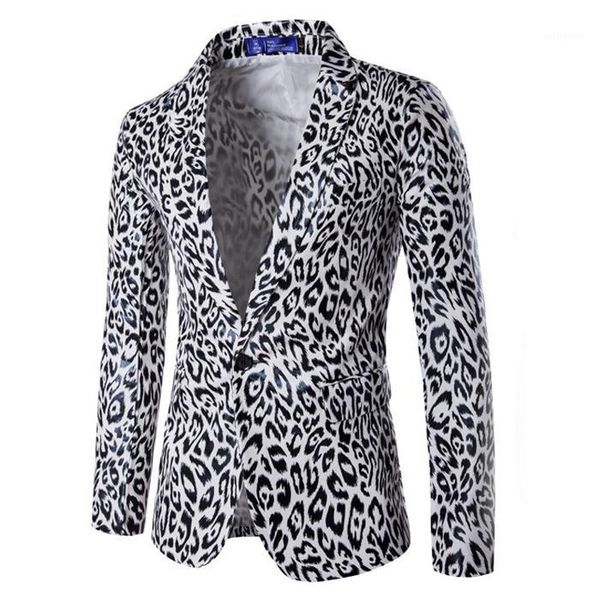 men's suits & blazers men's and european style personality one button suit leopard print groomsman dress youth tide costume1, White;black
men's suits & blazers men's and european style personality one button suit leopard print groomsman dress youth tide costume1, White;black