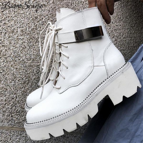 buono scarpe ladies shoes women boots ankle botas mujer genuine leather white black shoes metal decor beading thick sole booties
buono scarpe ladies shoes women boots ankle botas mujer genuine leather white black shoes metal decor beading thick sole booties