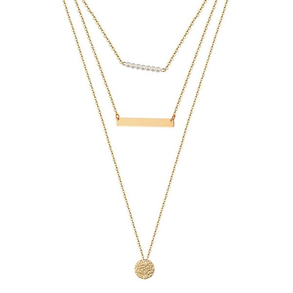 chokers bohemian gold color geometry circle pendant necklaces for women stainless steel 2021 multilayer female fashion jewelry, Golden;silver
chokers bohemian gold color geometry circle pendant necklaces for women stainless steel 2021 multilayer female fashion jewelry, Golden;silver