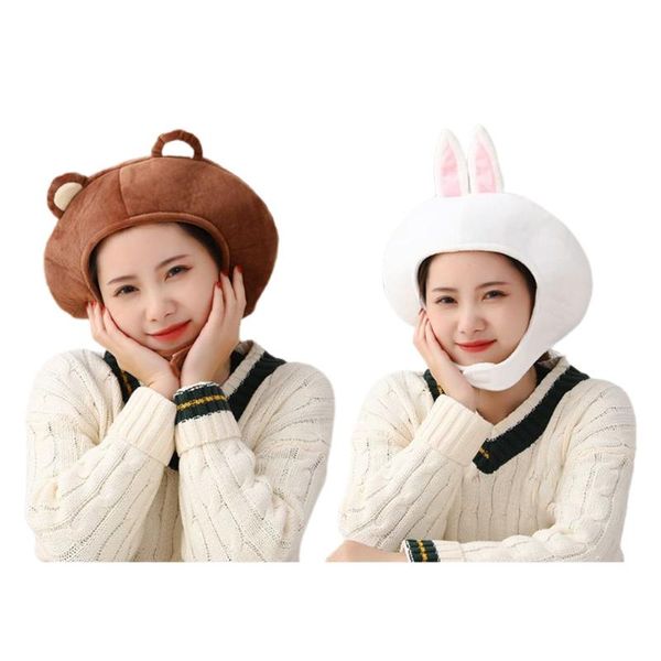 lovely cartoon bear plush hat cute 3d animal ears stuffed toy headgear warm earflap cap holiday party p props, Blue;gray
lovely cartoon bear plush hat cute 3d animal ears stuffed toy headgear warm earflap cap holiday party p props, Blue;gray