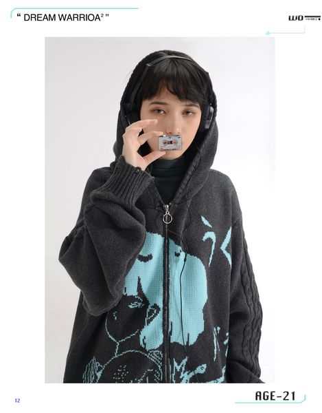 udong homemade game simulation girl character broken hole smoke gray old sense cardigan with hat sweater
udong homemade game simulation girl character broken hole smoke gray old sense cardigan with hat sweater