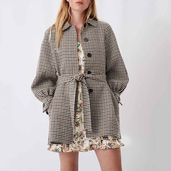 method 20 new winter british close tied with single tape plover case lantern sleeve coat female, Black 
method 20 new winter british close tied with single tape plover case lantern sleeve coat female, Black