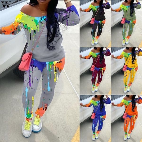 two piece set women tracksuit tie dye print long sleeve jogger pants suit tracksuit matching set graffiti casual fall outfit y201128, White
two piece set women tracksuit tie dye print long sleeve jogger pants suit tracksuit matching set graffiti casual fall outfit y201128, White