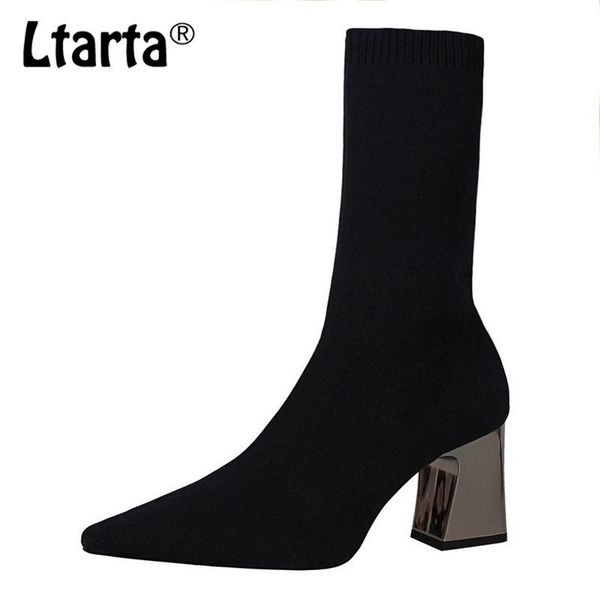 boots ltarta fashion simple women's winter warm thick with pointed high heels ankle elastic ds-336, Black
boots ltarta fashion simple women's winter warm thick with pointed high heels ankle elastic ds-336, Black